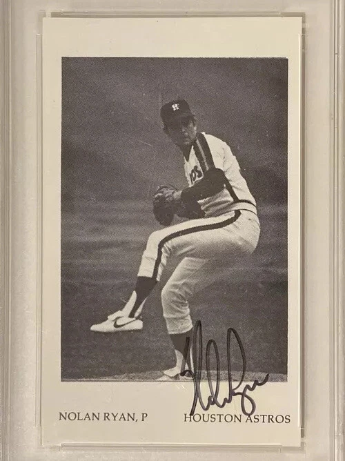 HOF Nolan Ryan Signed Astros Team Issued Baseball Postcard PSADNA Auto Certified - Image 3 of 3