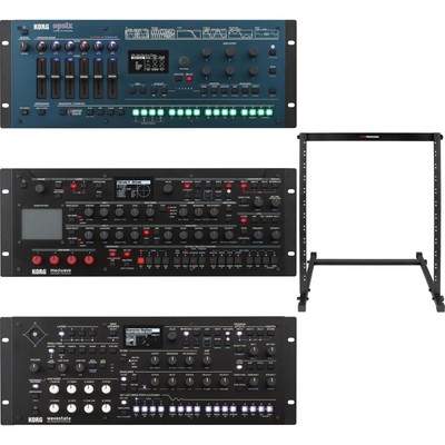 Korg Modwave, Opsix, and Wavestate Modules with Rack Bundle