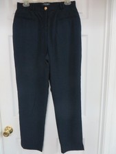 Pantalones ESCADA SPORT Náuticos Algodón Elastizados Ajustados Ligeros Azul Marino EU40 NUEVOS SIN ETIQUETAS