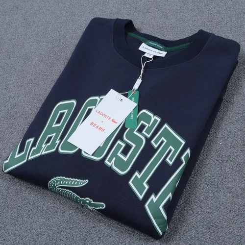 LACOSTE x BEAMS Men’s Oversizd Sweatshirt In Blue - Picture 6 of 10