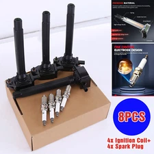 Set of 4 For Ram ProMaster City Jeep Renegade Spark Plug and Ignition Coil Pack