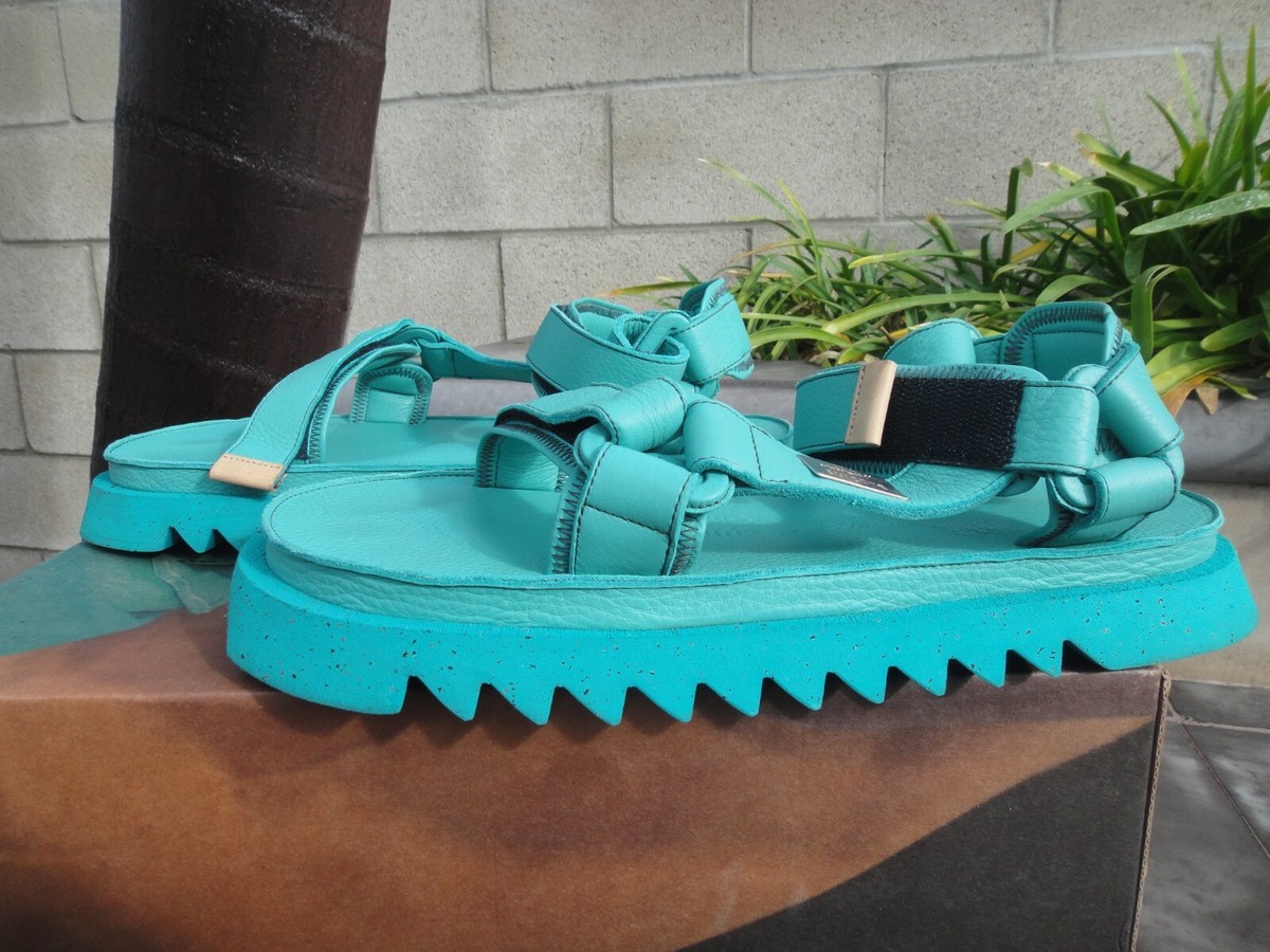 Marsell Suicoke DEPA Sandals Aquamarine Leather Hook/Loop 11.5