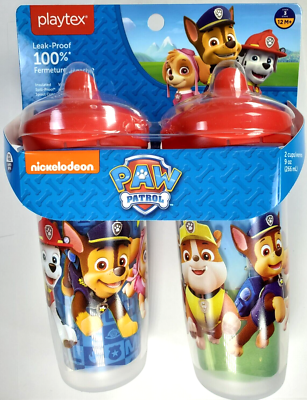 Pack PAW PATROL Playtex SIPSTERS 9-Ounce Sippy Cup 100% Spill