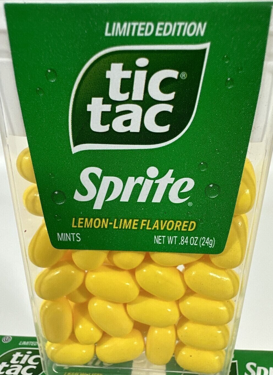 ONE NEW Sprite Lemon-Lime Flavored Tic Tac Mints Limited Edition