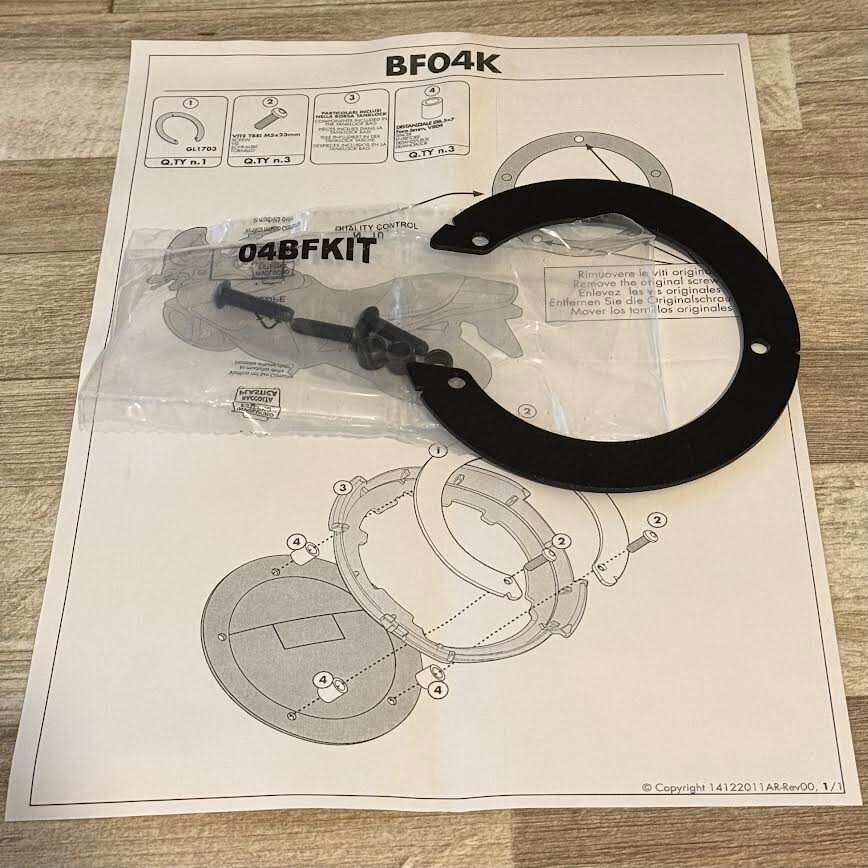 Givi BF04 Kappa BF04K Tanklock Tank Bag Flange Fitting Ring Kawasaki