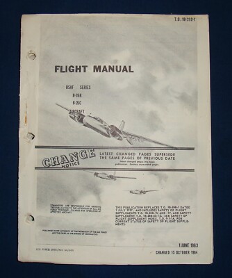 Original Douglas B-26B, B-26C 1964 Flight Manual Pilot's Flight Operating Inst's