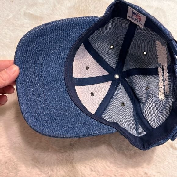 Ariel patch denim with leather patch hat - image 4