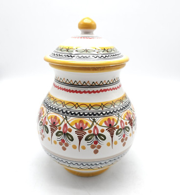 8 in Seville Lid Canister de la Cal Spain Artistan Jar MSRP $54