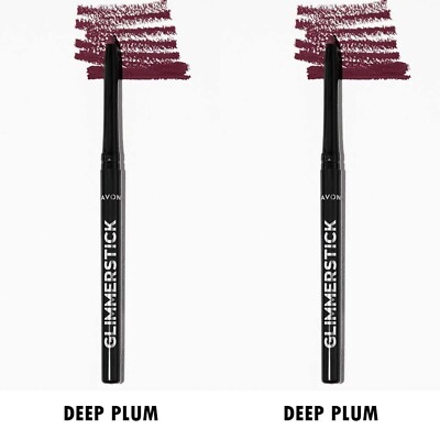 NEW Avon Glimmersticks Retractable Lip Liner  / DEEP PLUM / SET OF 2