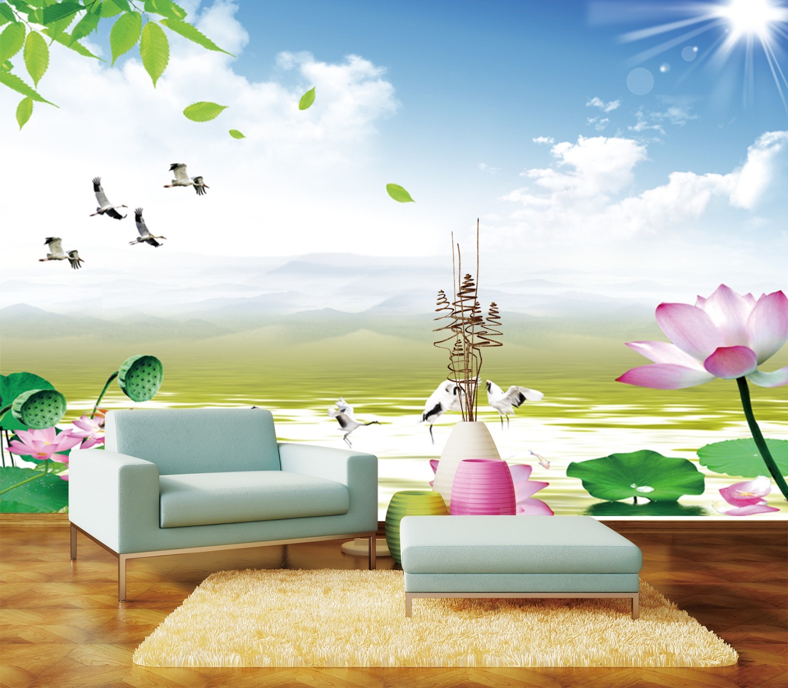 3D blueer Himmel Lotus 7 Tapete Tapeten Mauer Foto Familie Tapete Wandgemälde DE 3D blueer Himmel Lotus 7 Tapete Tapeten Mauer Foto Familie Tapete Wandgemälde DE