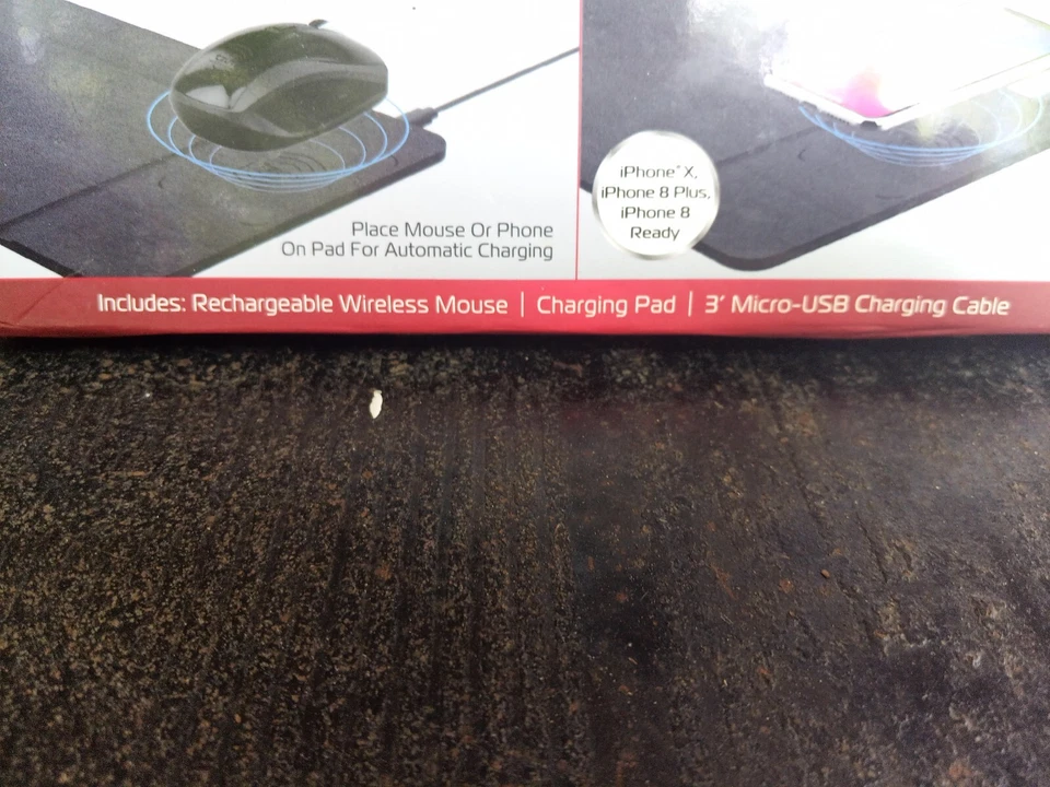 Almohadilla de carga inalámbrica Tzumi y mouse inalámbrico recargable - habilitado para Qi - nuevo Foto 2 de 4