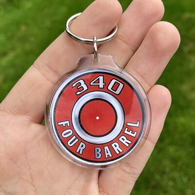 Small Block 340 Four Barrel Air Cleaner Keychain - V8 Engine Keyring