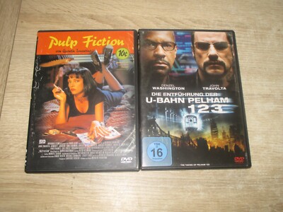 John Travolta  2 DVD Sammlung Pulp Fiction + U-Bahn Pelham 123