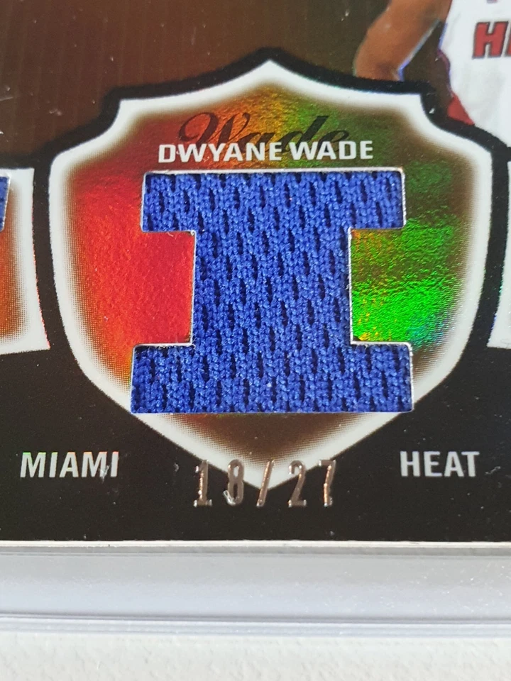 2006 Topps Triple Threads Dwyane Wade #PATCH /27 Game Worn Triple Jerseys - Rare - Image 3 of 4