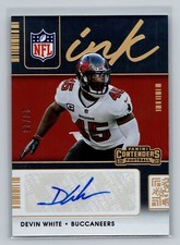 2021 Panini Contenders Devin White #INK-DWH NFL Ink Gold #/25 Buccaneers