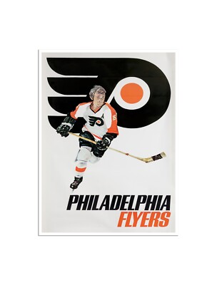 Philadelphia Flyers Poster 1970s Vintage Hockey Art Print Gift 12x16''