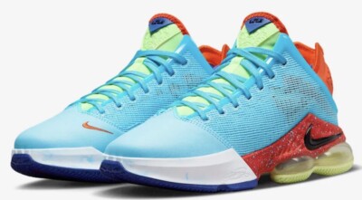 Men s Nike LeBron XIX 19 Low Basketball Shoes Blue Chill White DO9829-400 Sz 9.5