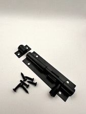 Black Door Bolt with Screws Slide Lock Catch Latch for Bathroom Toilet shed