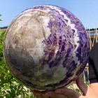 32.03LB Natural beautiful Dream Amethyst Quartz Crystal Sphere Ball Healing — photo 7