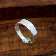 Silver Band Ring, 925 Sterling Silver Plain Band, Comfort Fit Wedding Band
