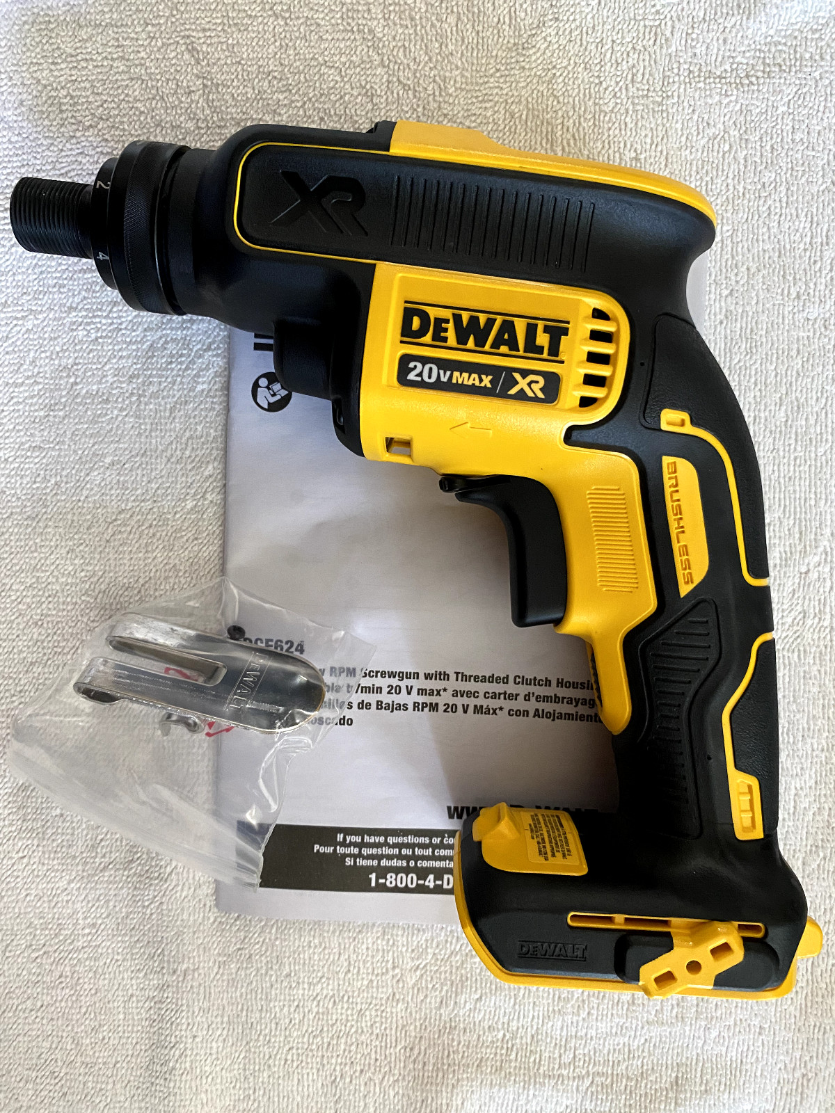 New Dewalt DCF624B 20V Max XR Brushless Drywall Screw Gun W Threaded Clutch
