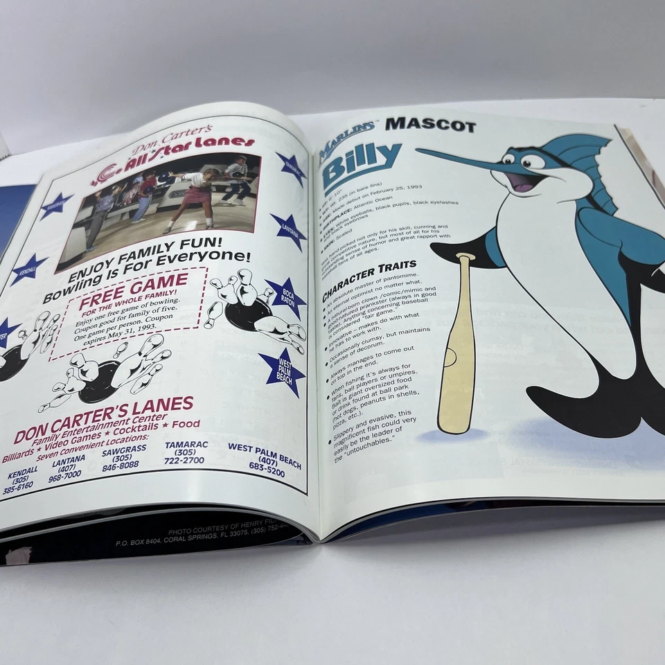 Florida Marlins Unsigned Marlins First Pitch Program - April 5 1993 - Image 4 of 4