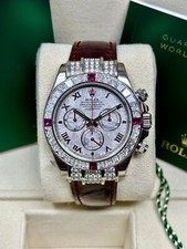 Rolex Daytona 1165994RU Special Edition Meteorite Dial Baguette & Ruby Bezel 