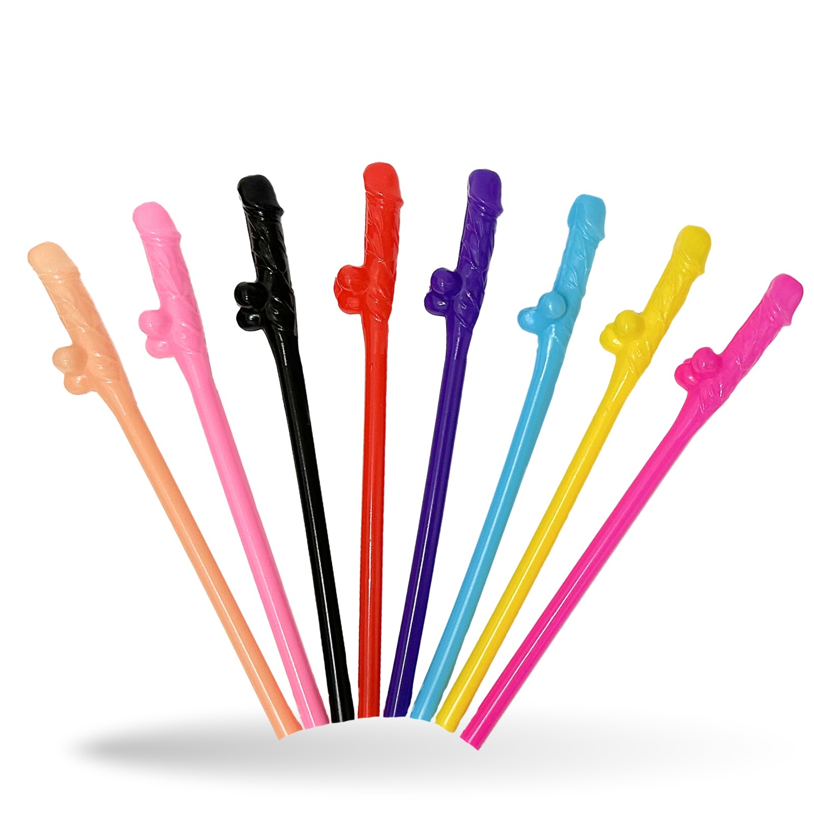 Penisstrohhalm Strohhalm Penis Jga Farbig 10 Stück Party 20Cm Lang Für Longdrink