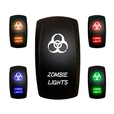 On/Off Toggle Rocker Switch ''Zombie Lights'' Sand Rail UTV RZR X3 Boat RV 4x4