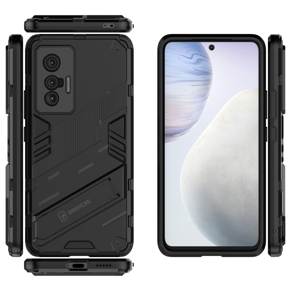 Vivo X70 Shockproof TPU PC Bumper Stand Protective Phone Case