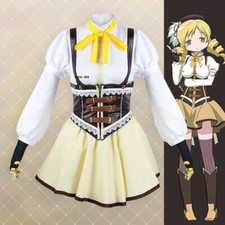 Puella Magi Madoka Magica Tomoe Mami Cosplay Dress Women Costume Girl Outfit New