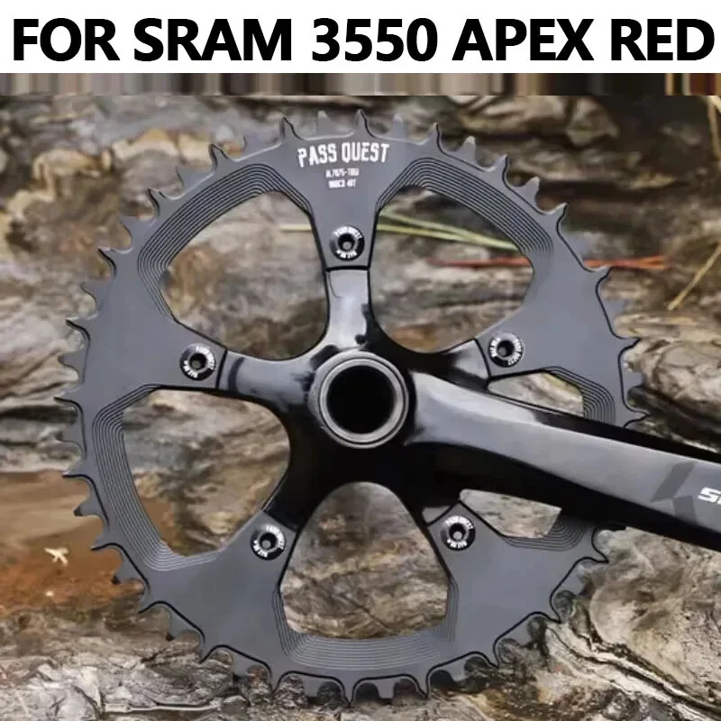 110BCD Chainring Road Bike Plates 36T-58T Narrow Wide Monoplate Sprocket 5 Bolt - Image 2 of 4