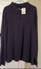 Mens Long Sleeve Polo Shirt New