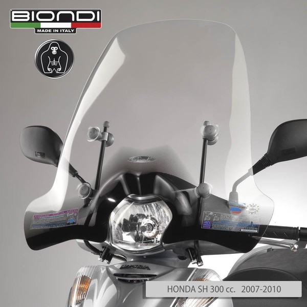Windschutzscheibe Mit Siebdruck Komplett FüR Honda Sh 300 SH300 2007 2008 2009-image