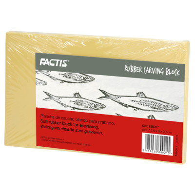 FACTIS Rubber Carving Block - Gummi-Schnitzblock 155x90x7mm