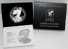 2022 W US Mint American Eagle One Ounce Silver Proof Coin w/Box & COA West Point