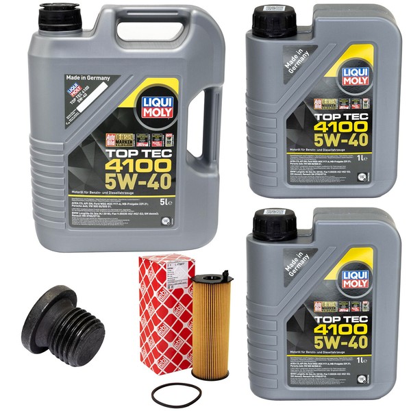 MotoröL Set 5W-40 Liqui Moly 7 Liter + ÖLfilter + Schraube FüR Audi A4 A5 Avant-image