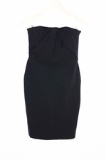 Ann Taylor Black Strapless Midi Dress Size 0