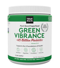 Vibrant Health Green Vibrance 5.82 oz 165 grams - 15 Day Supply - Best by 10/26 