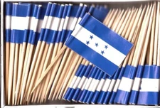 Box of 100 Honduras Toothpick Flags, 100 Small Mini Honduran Flag Cupcake Picks