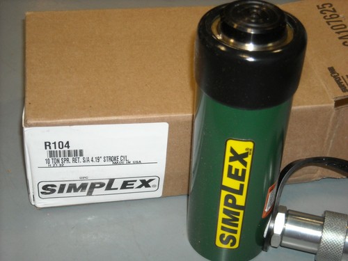 R104 SIMPLEX, 10 TON 4.19" STROKE S/A SPRING RETURN CYLINDER, NEW - Picture 2 of 6