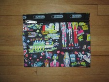 LE SPORTSAC Cosmetic Bag Artist Collection Sara Schwartz Nightlife *Made In USA