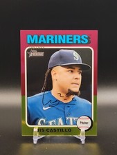 2024 Topps Heritage High Number Chrome /699 #449 Luis Castillo, Seattle Mariners