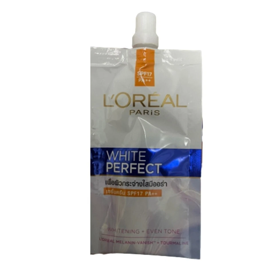 Crema L'OREAL Suero Protector Solar SPF17 PA++Blanco Aura Perfecta Piel Suave 7 ml x 6 Foto 3 de 4