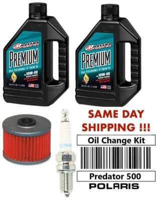 Polaris Predator 500 Outlaw Performance Oil Change Kit Spark Plug & Oil Filter