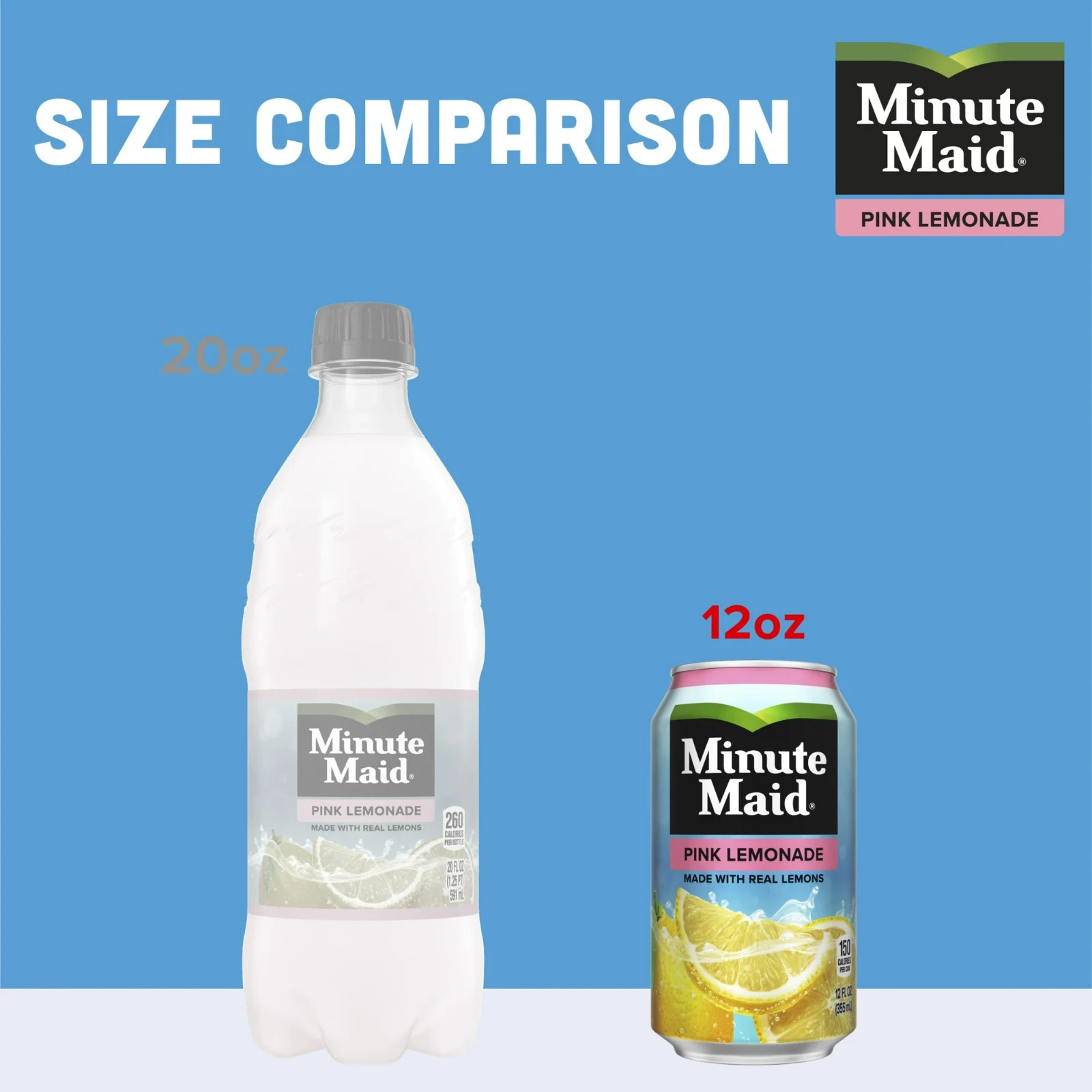 Minute Maid Pink Lemonade Fruit Juice, 12 fl oz, 12 Cans (Packaging May Vary)