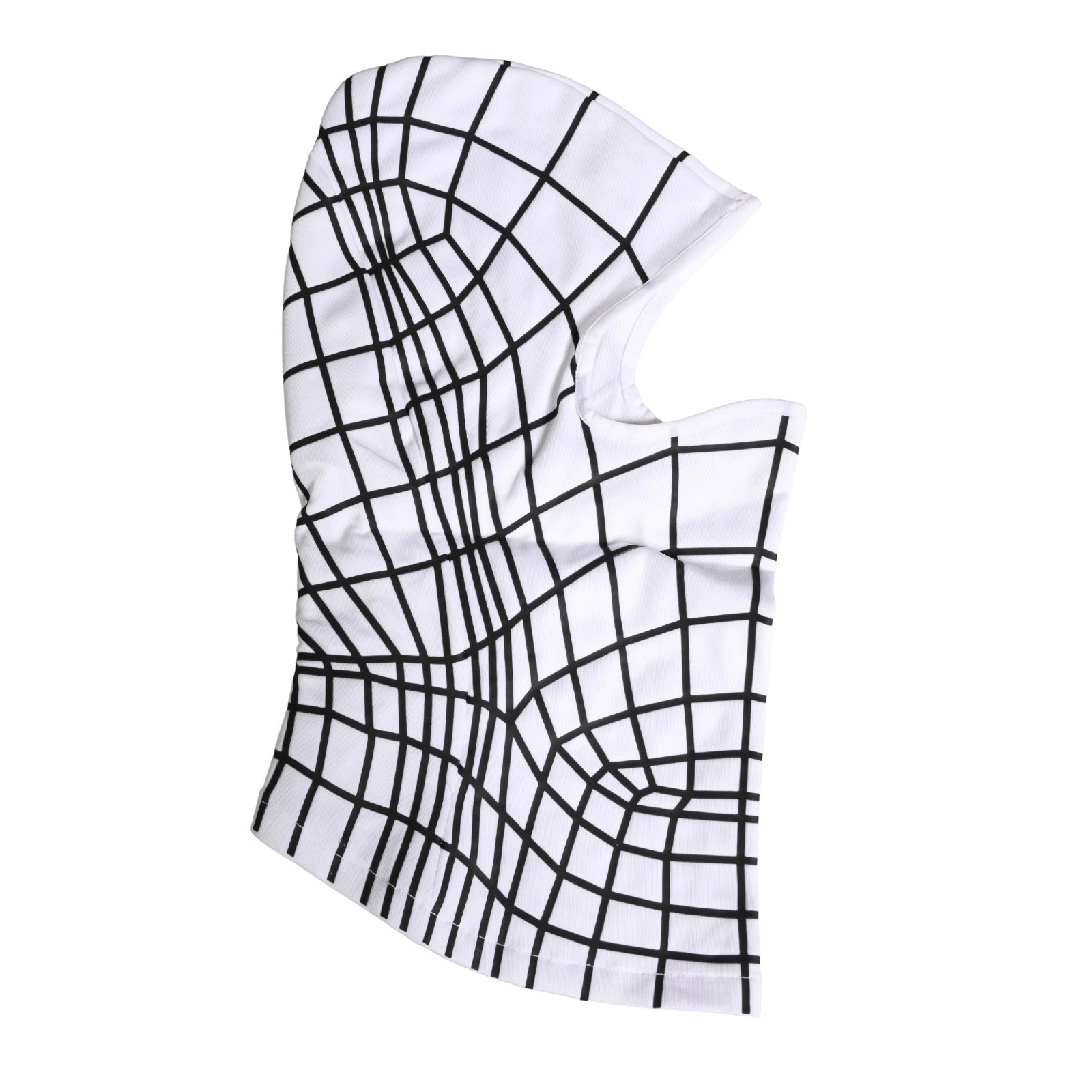 DOLCE & GABBANA Hat Men White Stripes Nylon Ski Mask Balaclava One Size 450usd