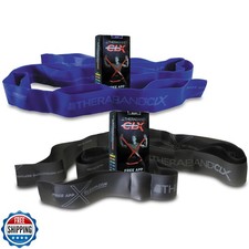 THERABAND CLX Resistance Band with Loops, 2 Pack Fitness Band for Home Exerci