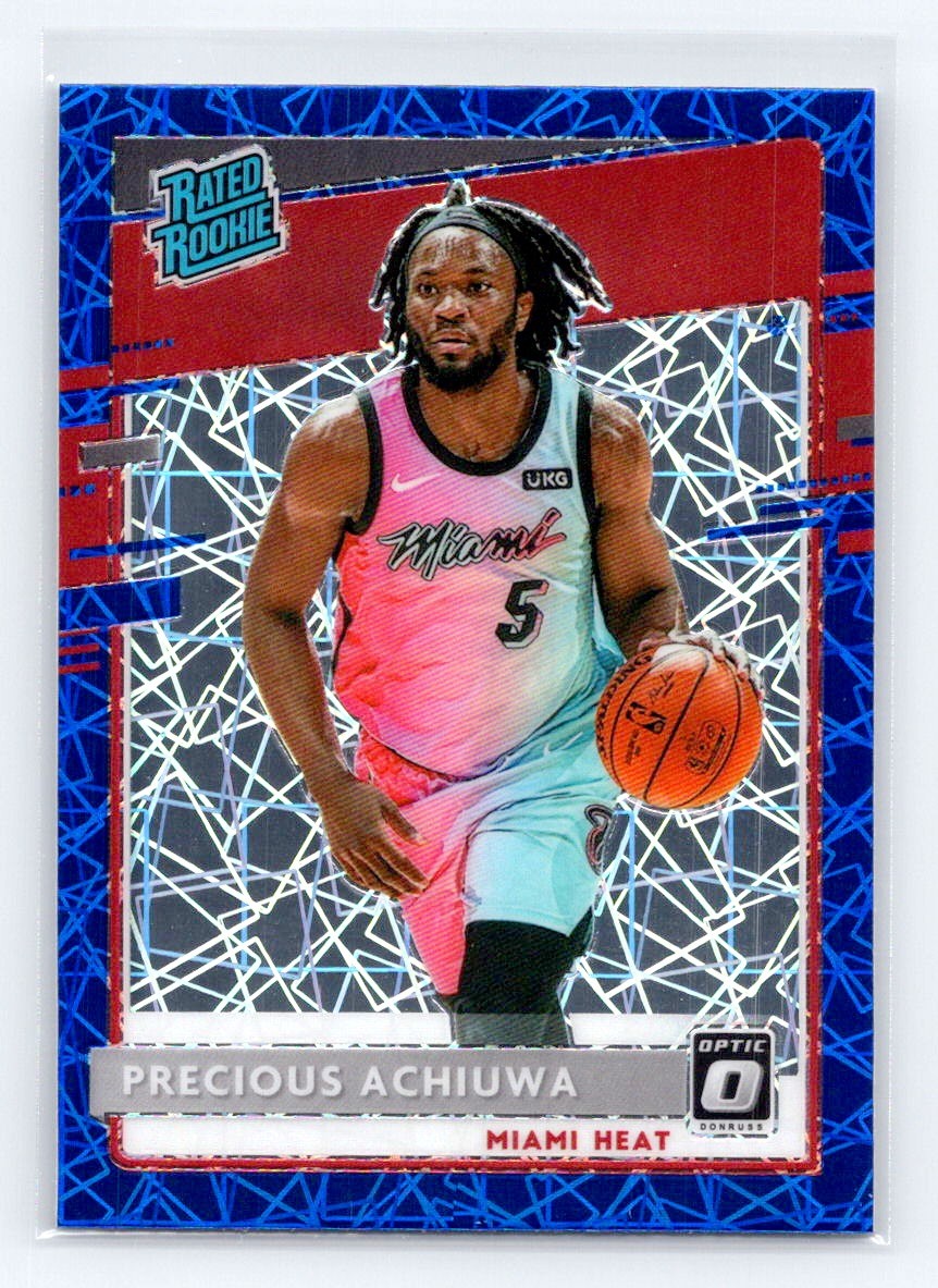 2020-21 Donruss Optic #170 Precious Achiuwa Blue Velocity RC