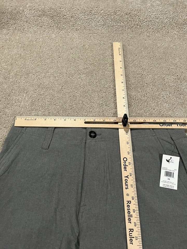 Volcom Shorts Mens 32 Gray Kerosene Hybrid 4 Way Stretch 5 Pocket Performance - Image 3 of 4
